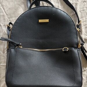 Aldo Black and Gold Accent Backpack